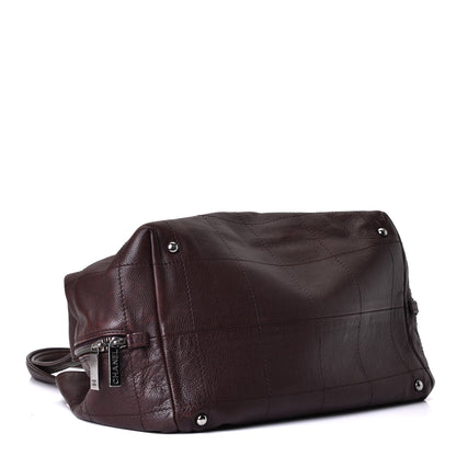 Chanel Caviar Square Stitched Tote Dark Brown 3 of 8