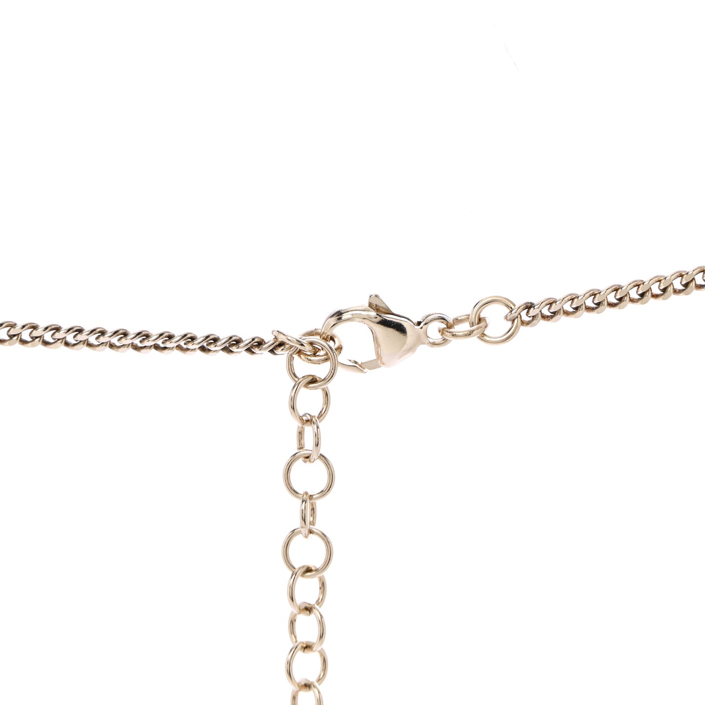 Pearl Crystal Resin CC Beaded Long Necklace Gold Pink Green