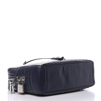 Prada Soft Calfskin Impunture Diagramme Large Top Handle Bag Baltico 4 of 10