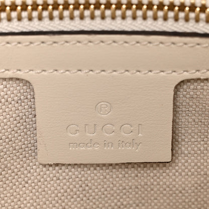 Gucci Boarded Plutone Calfskin Small Horsebit 1955 Top Handle Bag Mystic White 5 of 8