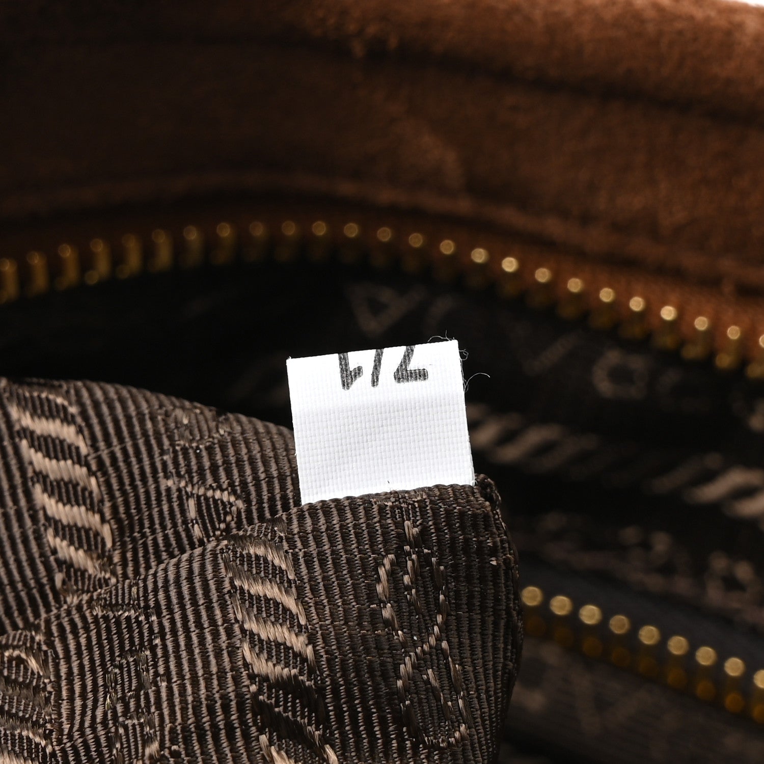 Prada Suede Large Bonnie Shoulder Bag Cacao 7 of 10