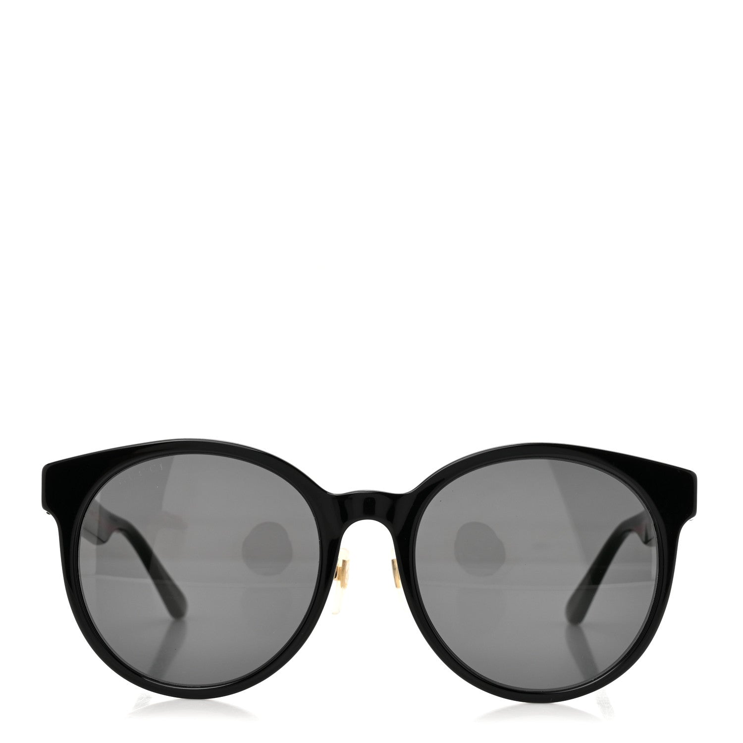 Gucci Acetate GG Web Round Eye Sunglasses GG0416SK Black 2 of 8