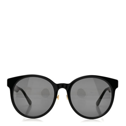 Gucci Acetate GG Web Round Eye Sunglasses GG0416SK Black 2 of 8