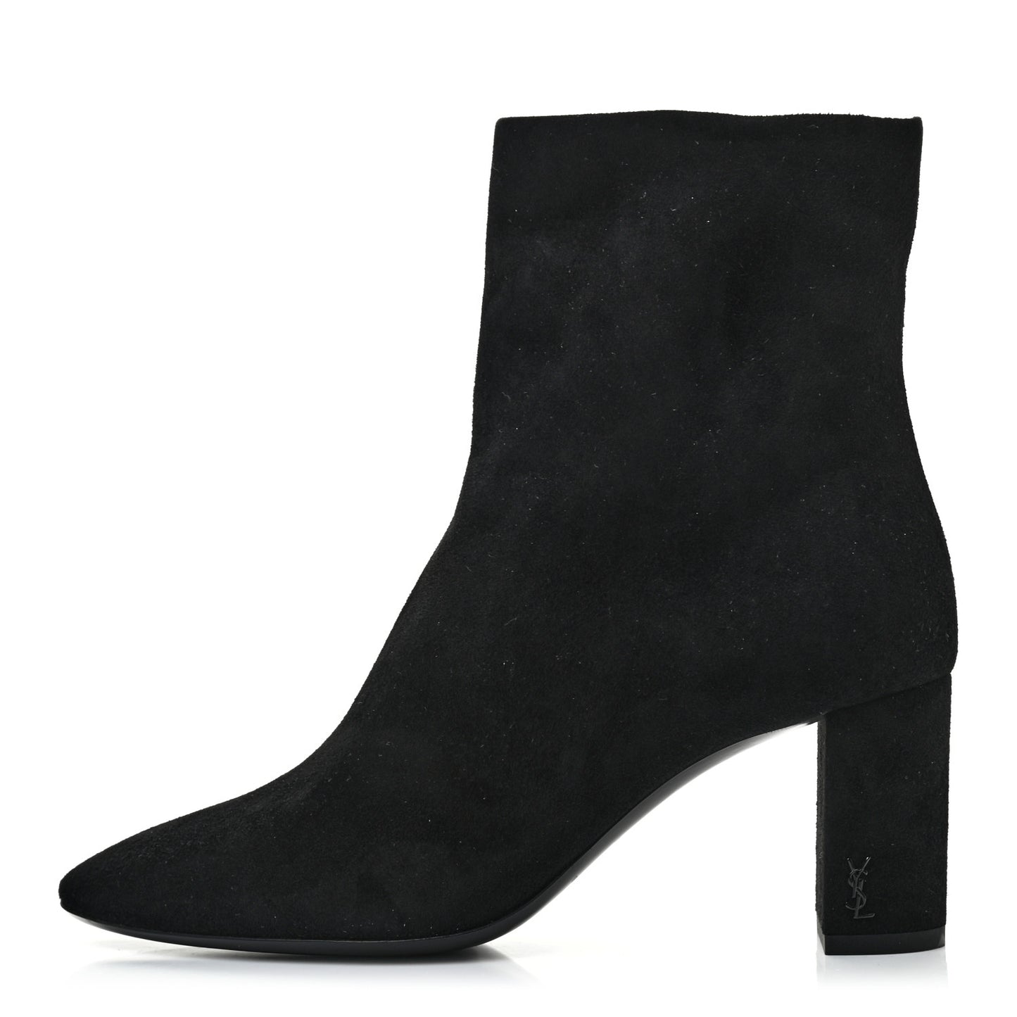 Suede Loulou Ankle Zip Boot 37 Black