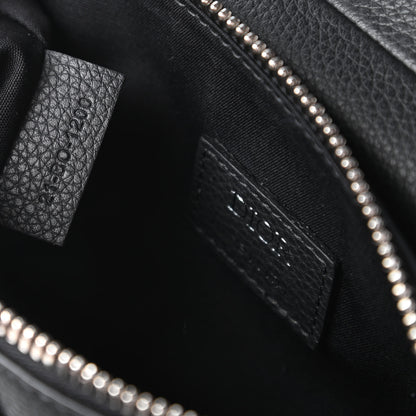 Christian Dior Grained Calfskin Mens Mini Saddle Bag Black 9 of 10