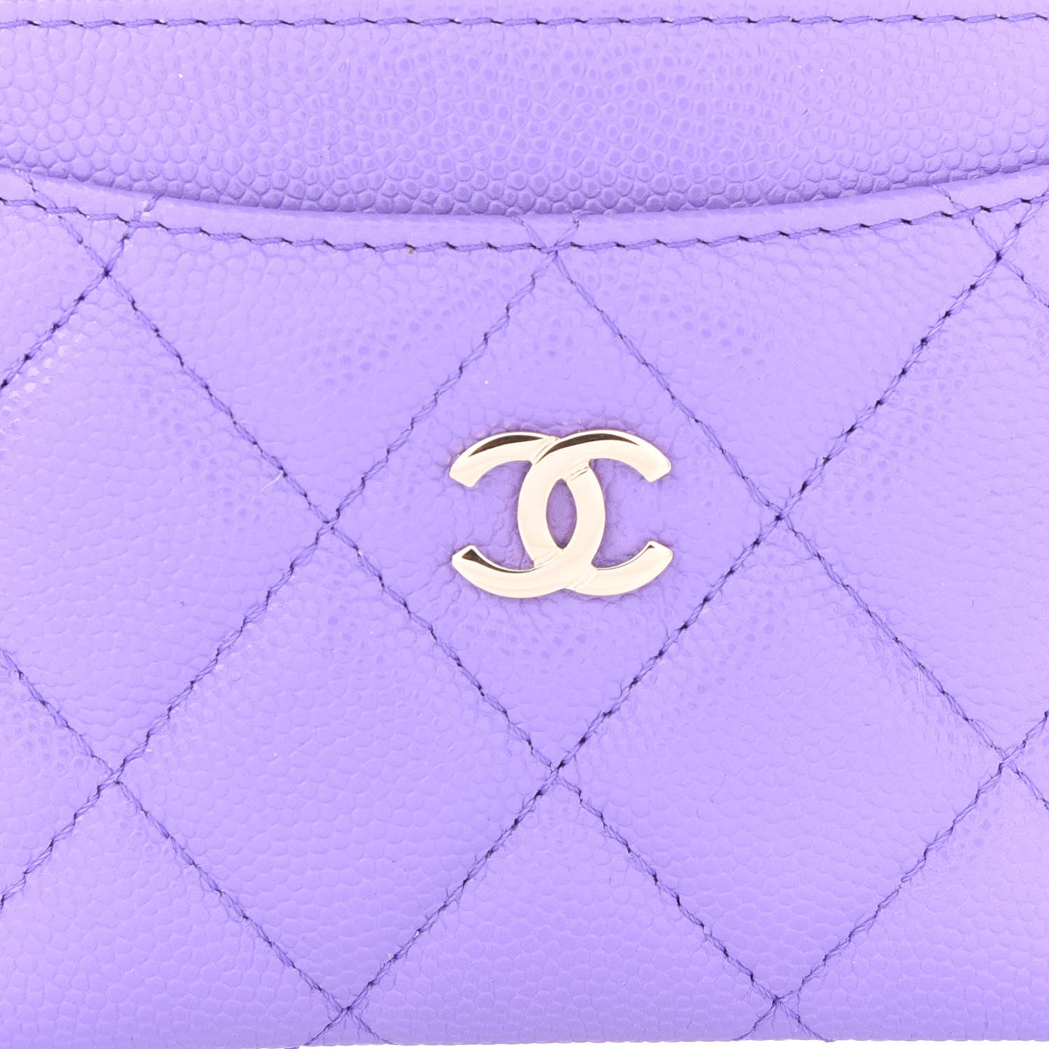 Chanel Caviar Quilted Card Holder Purple 11 of 12