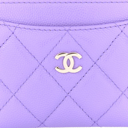 Chanel Caviar Quilted Card Holder Purple 11 of 12