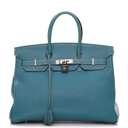 Hermes Togo Birkin 35 Blue Jean 1 of 38