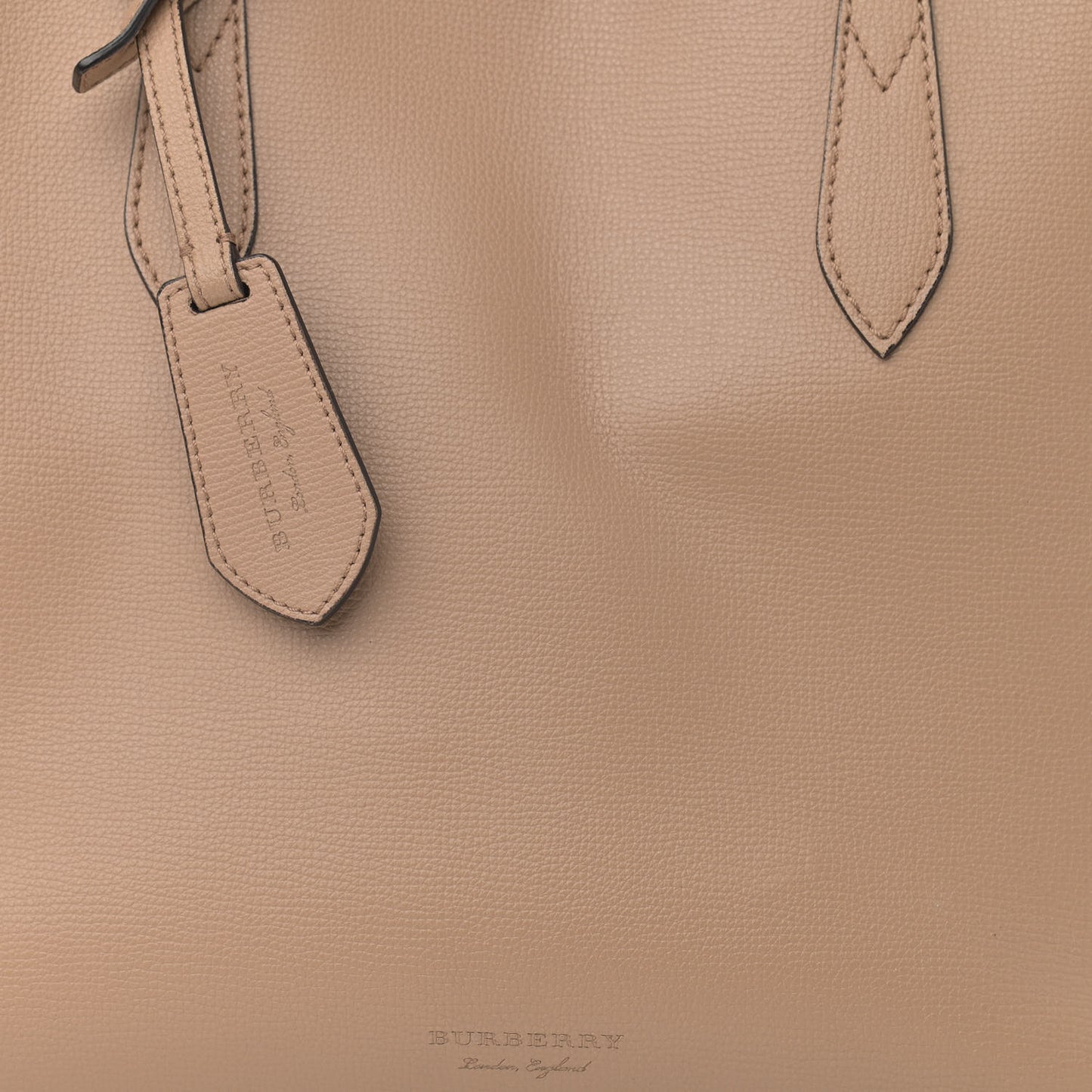 Grainy Calfskin Haymarket Check Medium Reversible Tote Camel