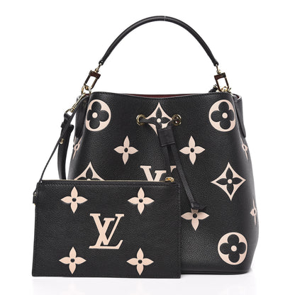Louis Vuitton Empreinte Monogram Giant Neonoe MM Black Beige 10 of 11