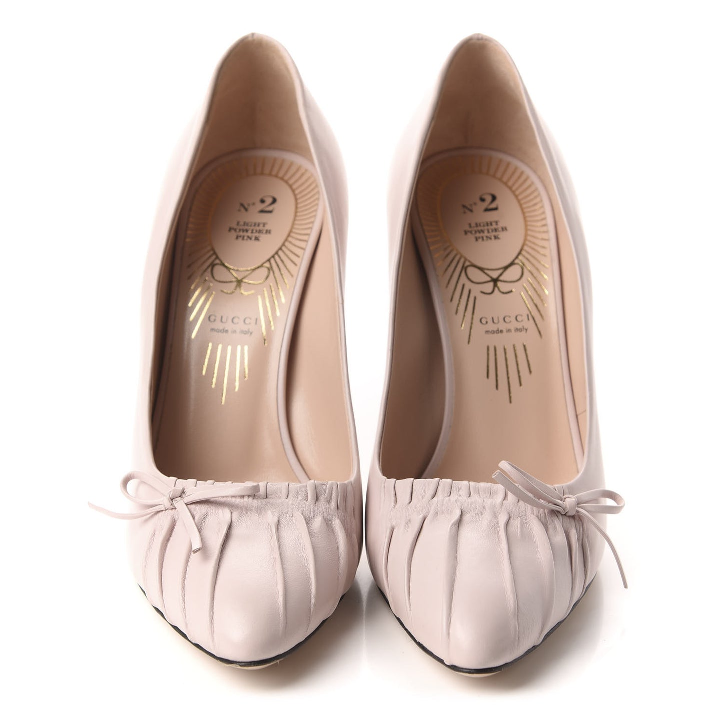 Nappa Bow High Heel Pumps 37.5 Light Powder Pink