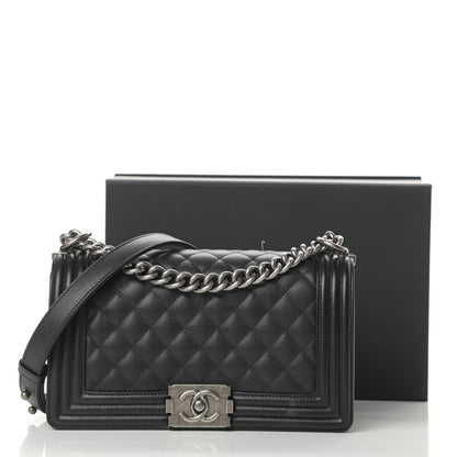 Chanel Caviar Quilted Medium Boy Flap Black 11 of 11