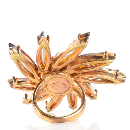 Louis Vuitton Swarovski Crystal Ring Gold 6.5 3 of 5