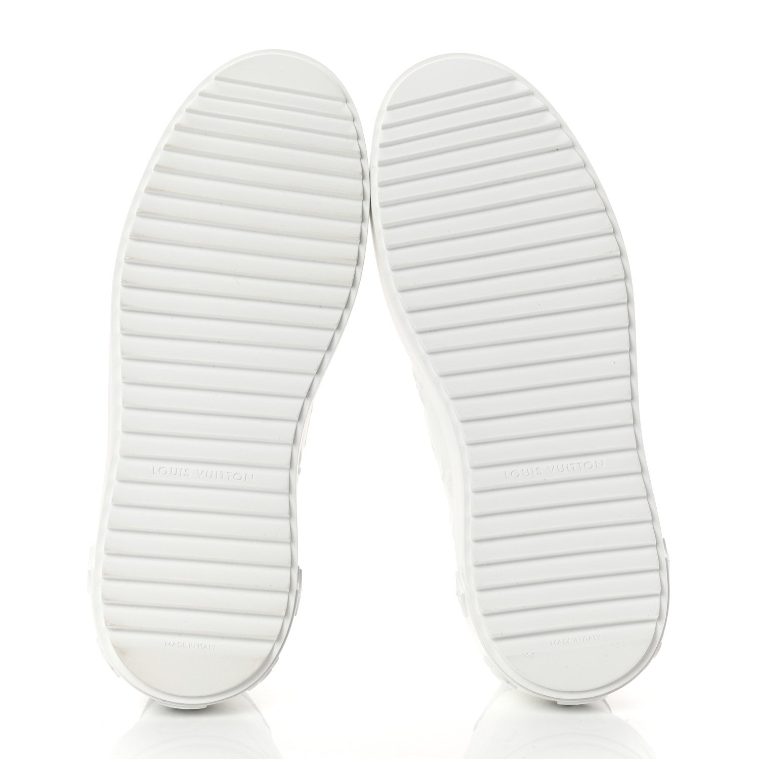 Louis Vuitton Lambskin Embossed Monogram Time Out Sneakers 37 White 5 of 10