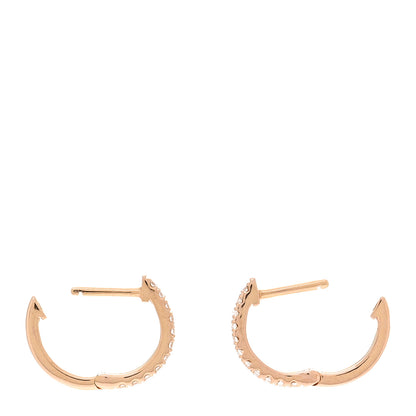 Anita Ko 18K Rose Gold Diamond Small Huggie Earrings 3 of 4