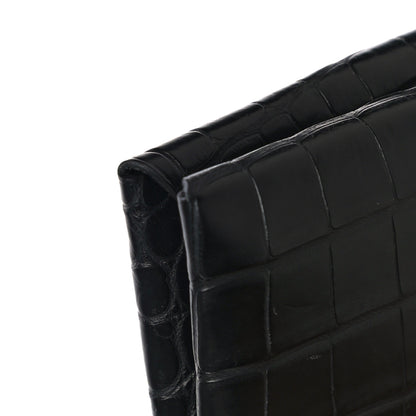 Hermes Matte Alligator Calvi Card Case Black 12 of 14