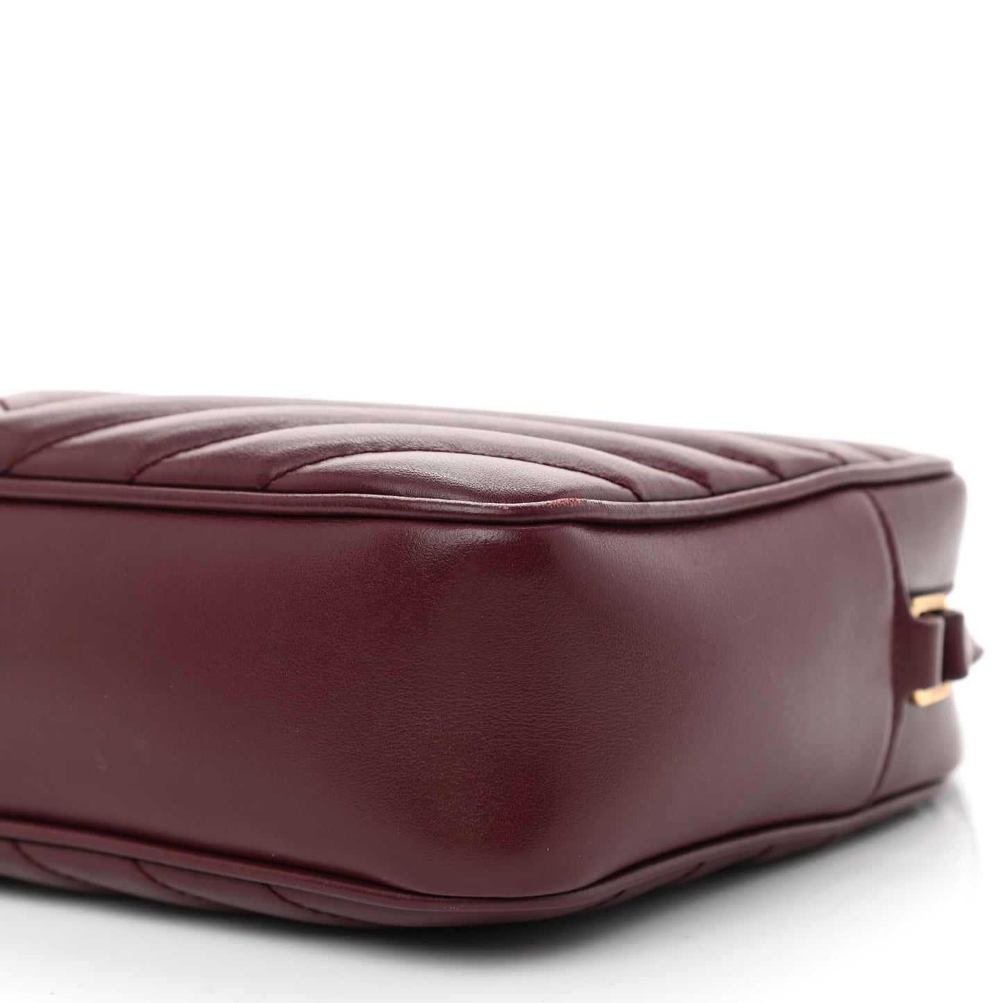 Calfskin Matelasse Monogram Lou Camera Bag Dark Legion Red