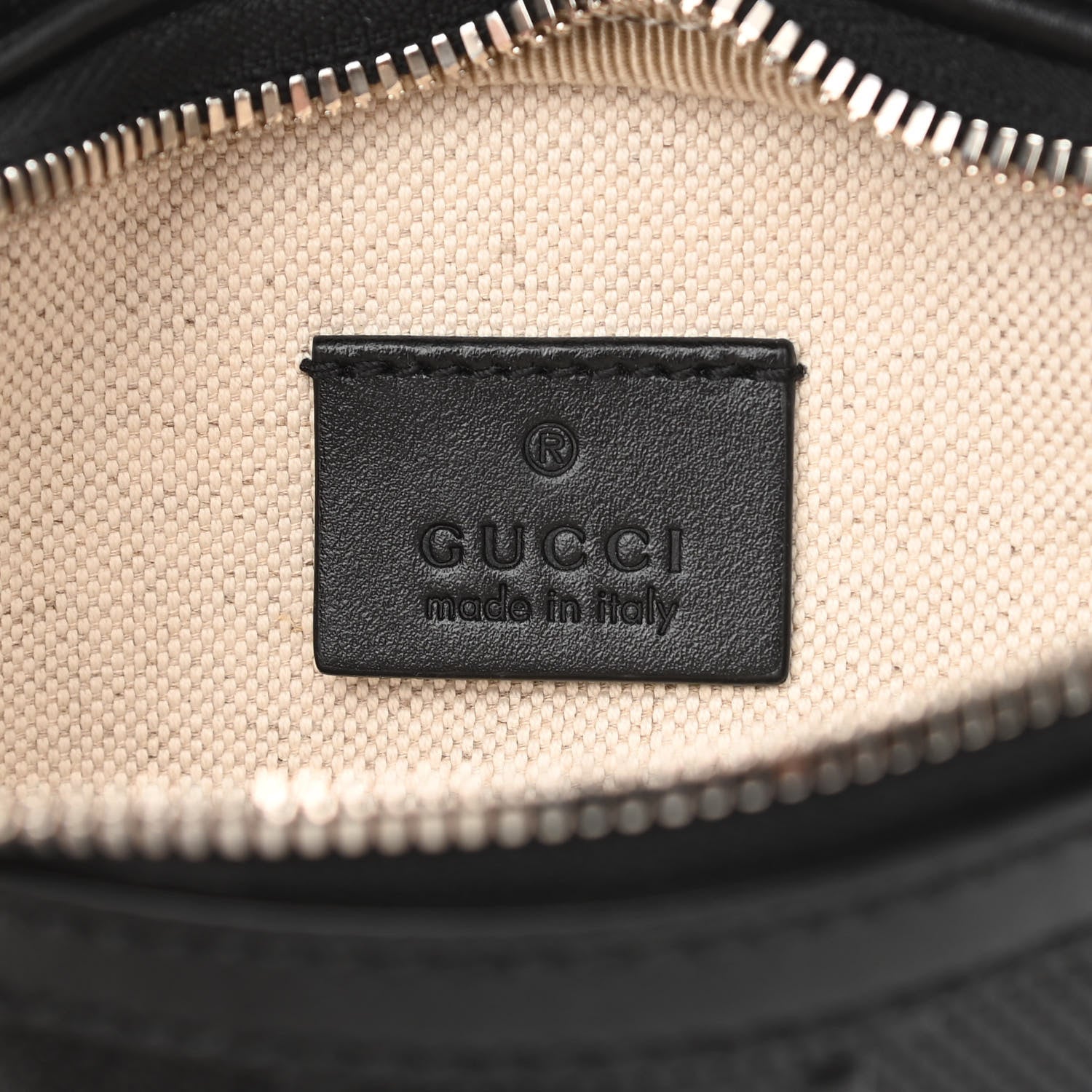 Gucci Calfskin GG Tennis Embossed Belt Bag Black 6 of 10
