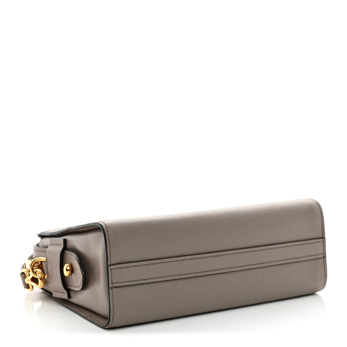 Saffiano Calfskin Esplanade Crossbody Bag Argilla