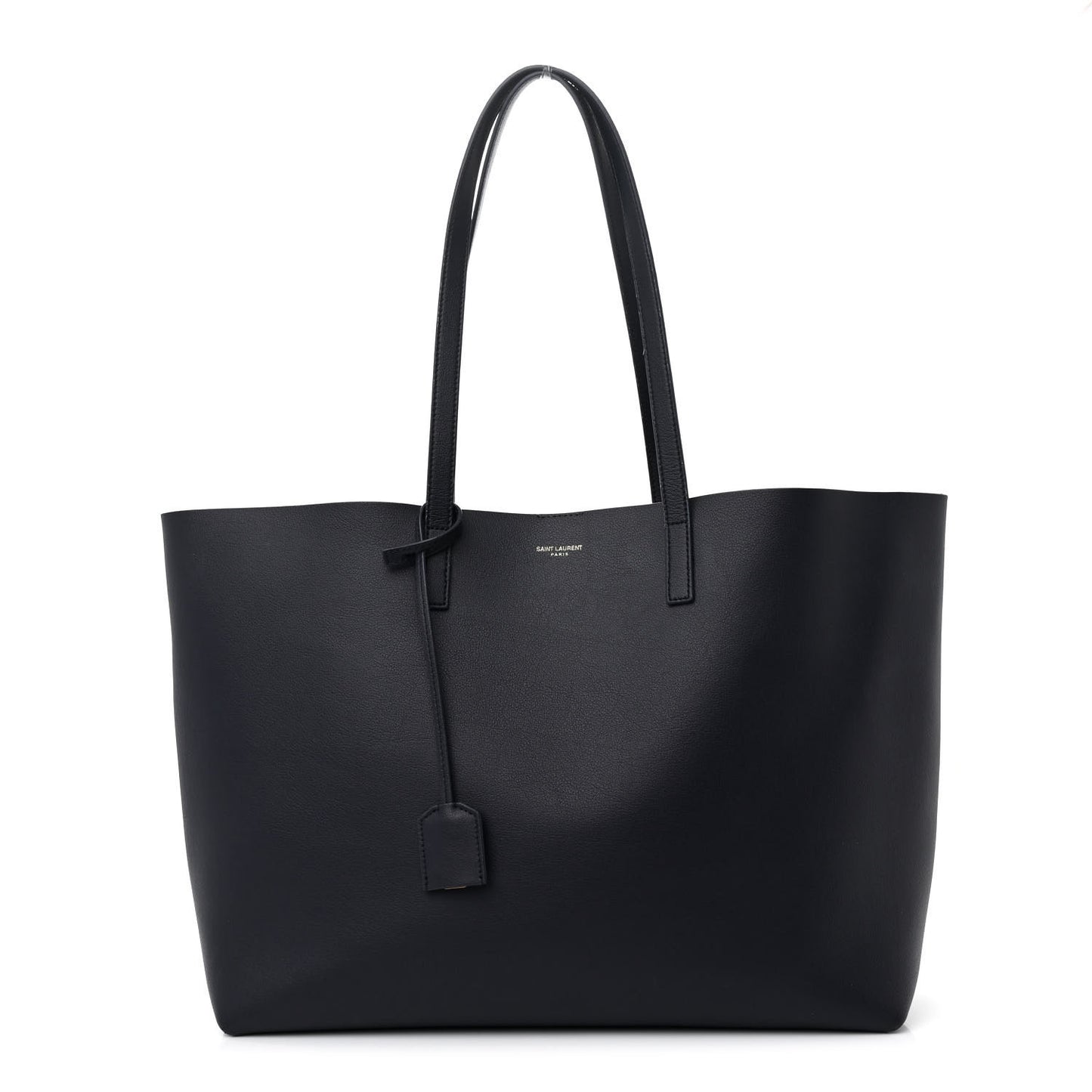 Calfskin Large Shopping Tote Deep Marine