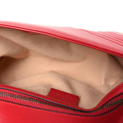Gucci Calfskin Matelasse Small GG Marmont Shoulder Bag Hibiscus Red 5 of 10