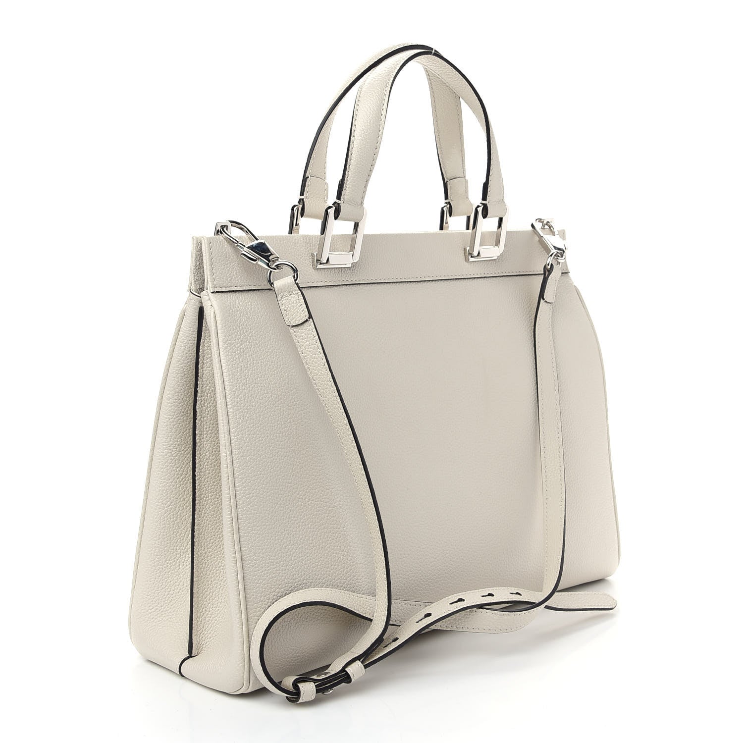 Gucci Grainy Calfskin Medium Zumi Top Handle Bag Mystic White 3 of 9