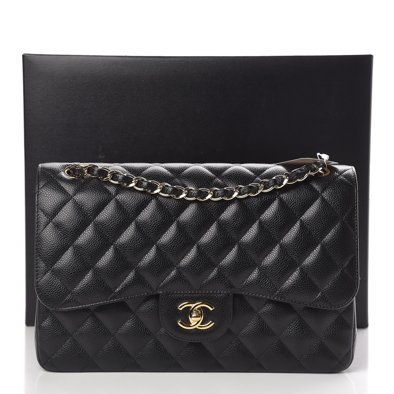 Chanel Caviar Quilted Jumbo Double Flap Black 11 of 11