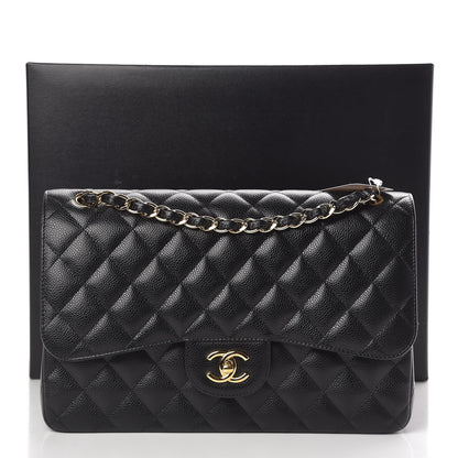 Chanel Caviar Quilted Jumbo Double Flap Black 11 of 11