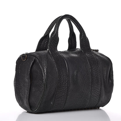 Alexander Wang Pebbled Lambskin Rocco Black Antique Brass Hardware 3 of 12