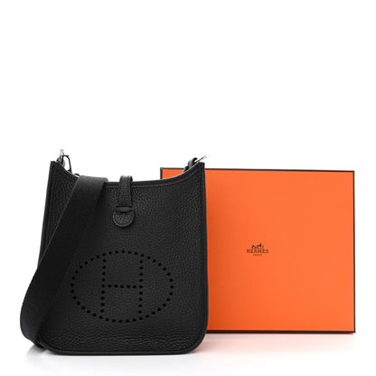 Hermes Taurillon Clemence Evelyne TPM Black 11 of 11