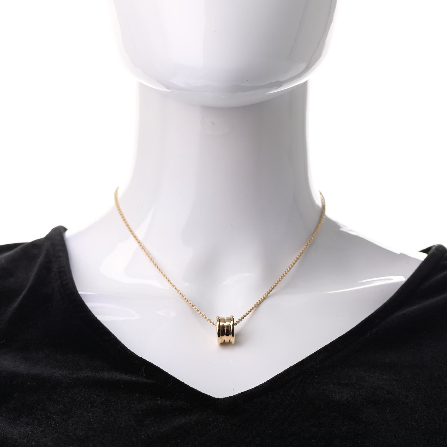 Bulgari 18K Yellow Gold B.Zero1 Pendant Necklace 2 of 9