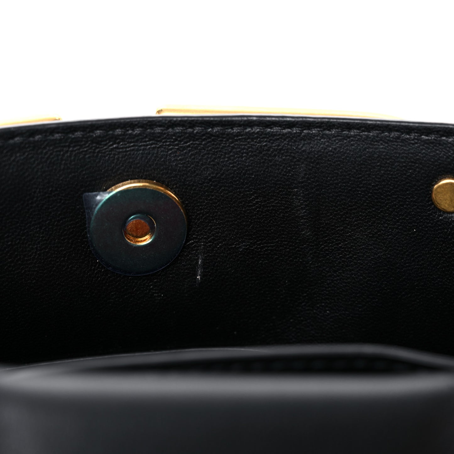 Nappa Stud Sign Bucket Bag Black