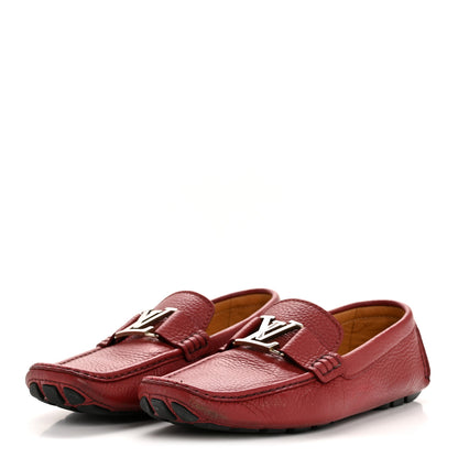 Louis Vuitton Calfskin Mens Monte Carlo Car Shoe Moccasin Loafers 9 Red 4 of 9