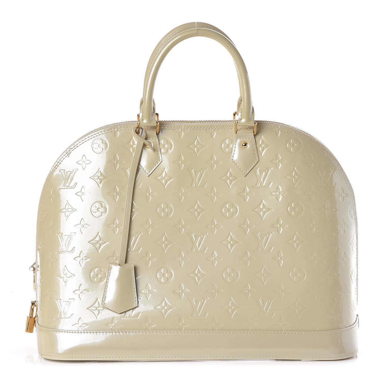 Louis Vuitton Vernis Alma MM Blanc Corail 1 of 9