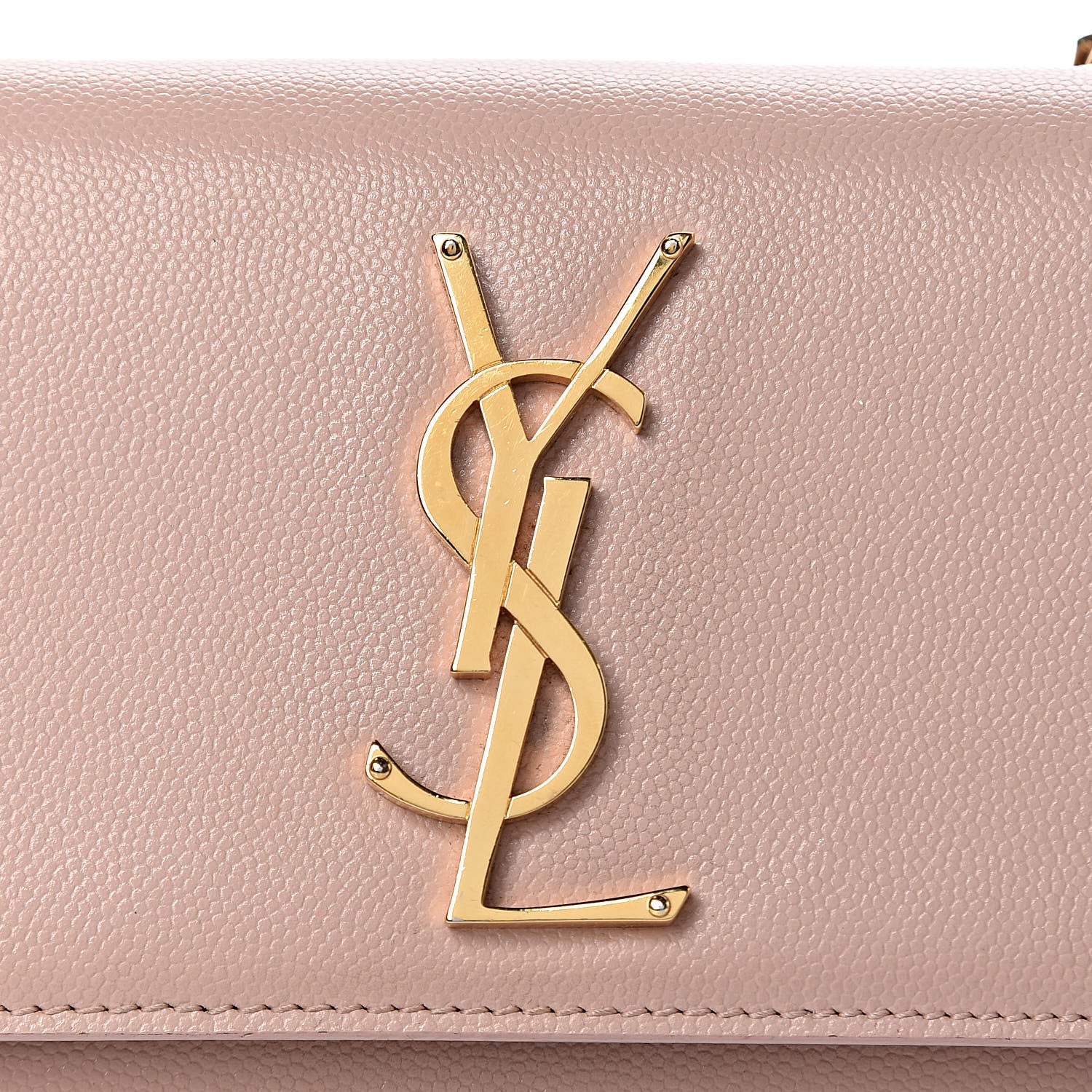 Saint Laurent Grain De Poudre Small Monogram Kate Satchel Pale Blush 14 of 14