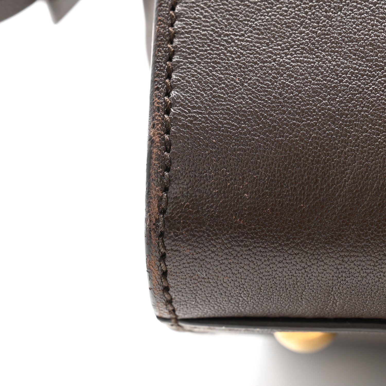 Saint Laurent Calfskin Medium Cabas ChYc Dark Brown 11 of 13