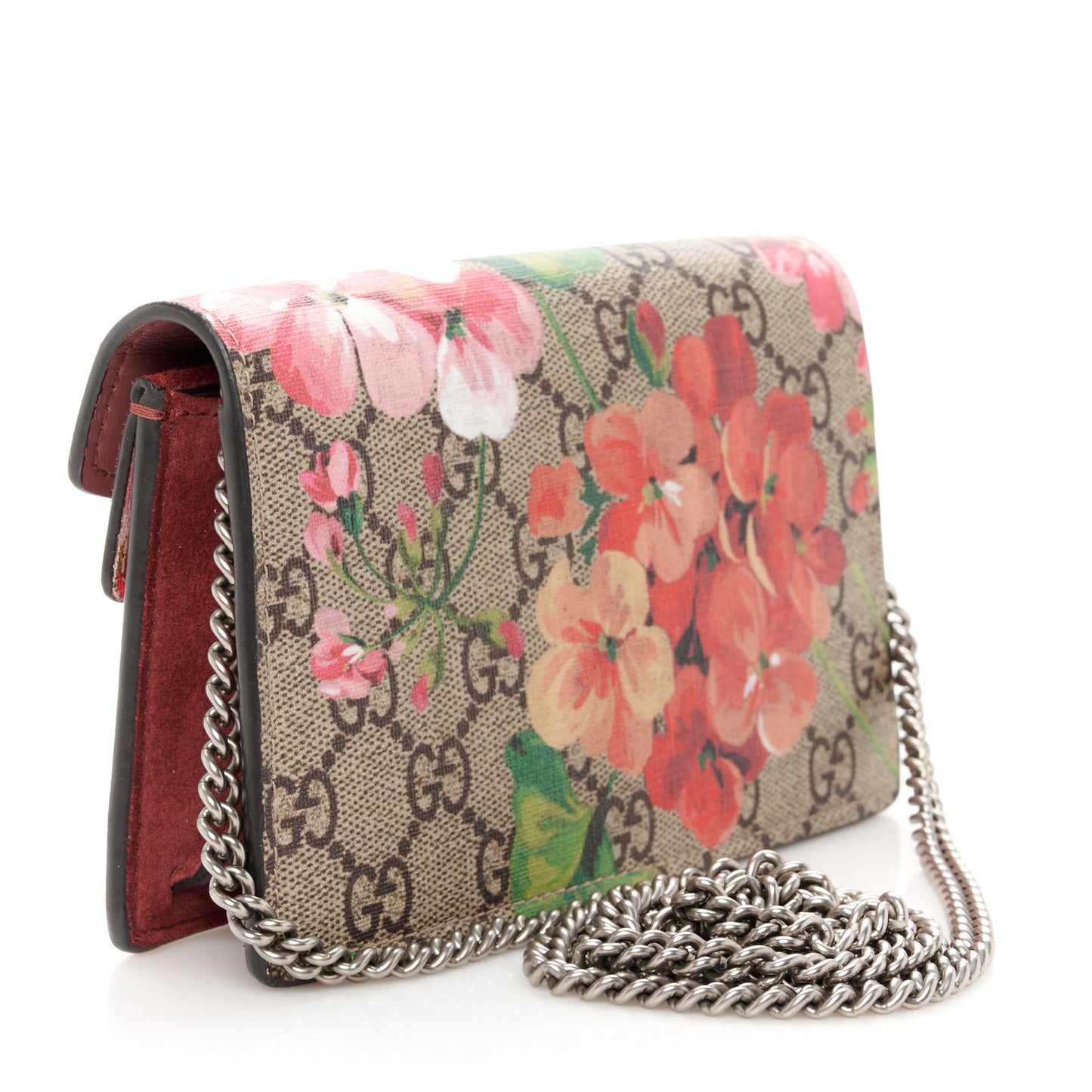GG Supreme Monogram Blooms Super Mini Dionysus Shoulder Bag Beige Multicolor Dry Rose