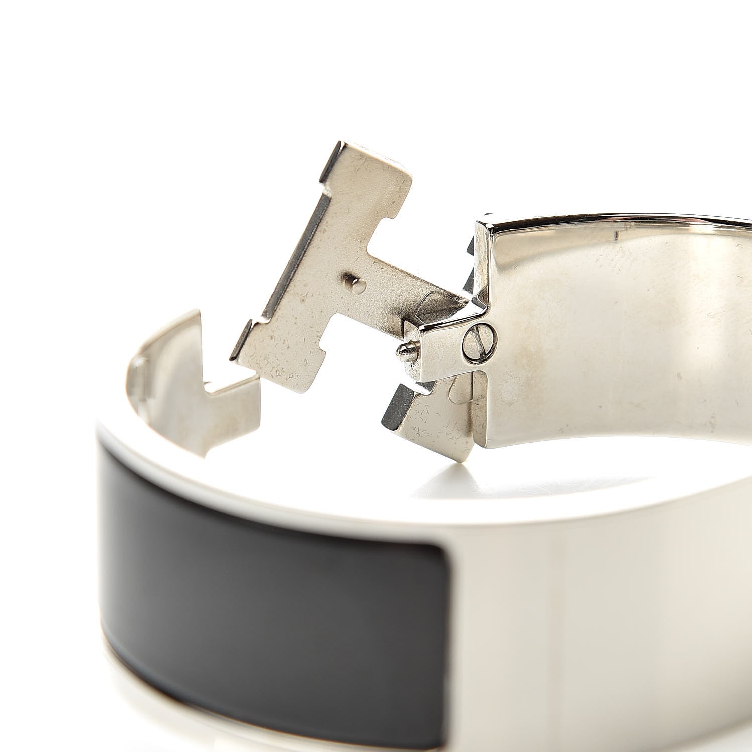 Hermes Enamel Wide Clic Clac H Bracelet GM Black 5 of 5