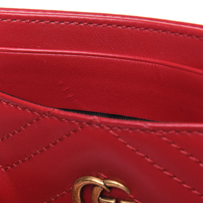 Gucci Calfskin Matelasse GG Marmont Card Holder Hibiscus Red 7 of 13