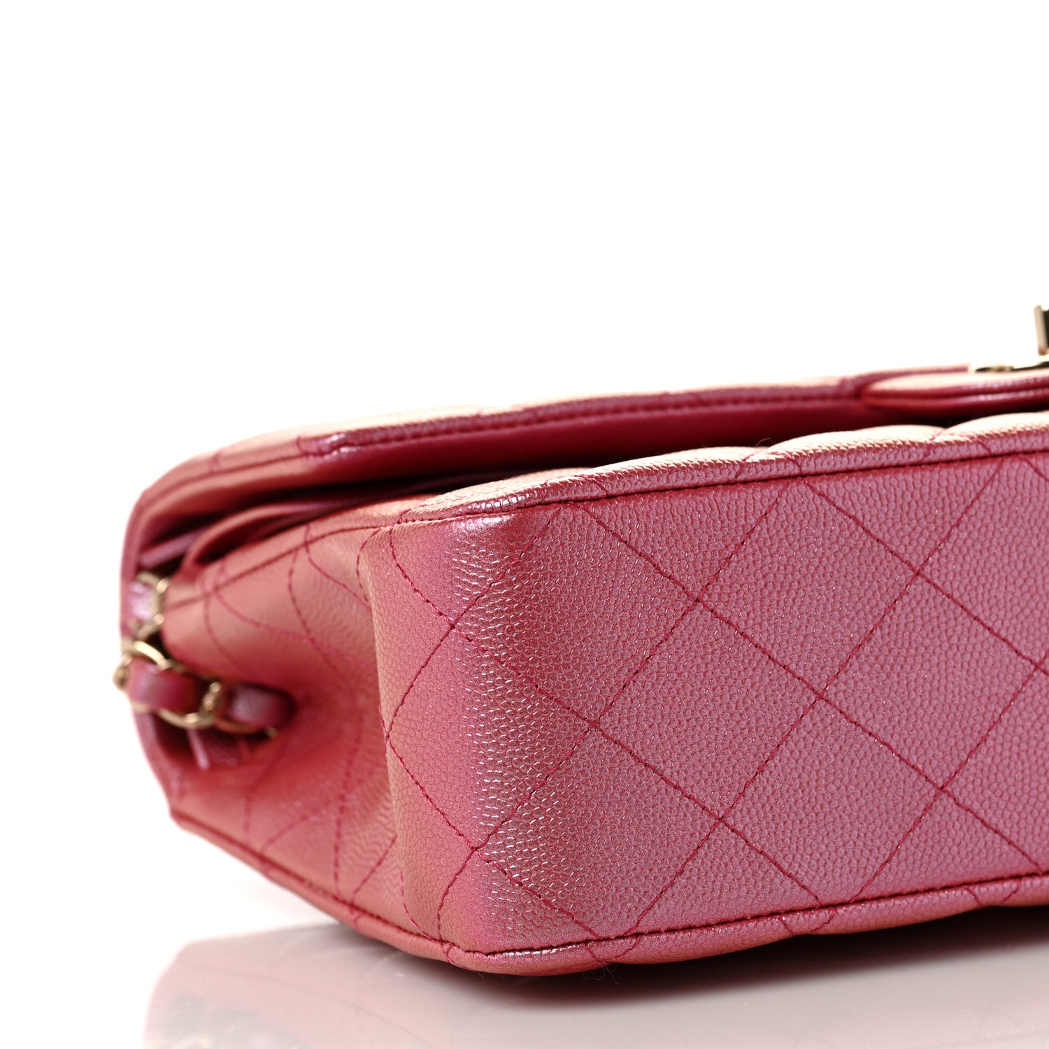 Chanel Iridescent Caviar Quilted Medium Double Flap Pink 7 of 8