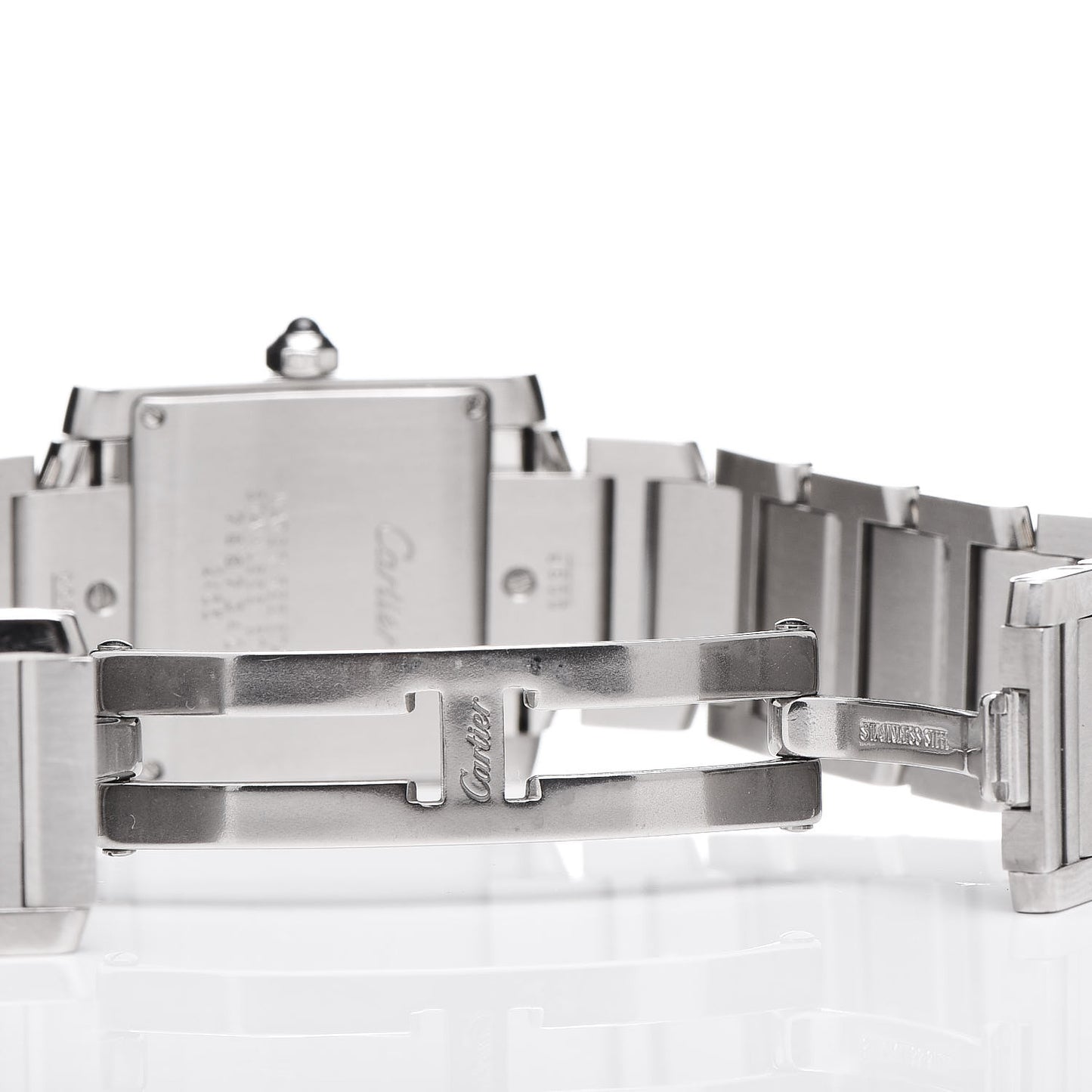Stainless Steel 25mm Tank Francaise Quartz Watch