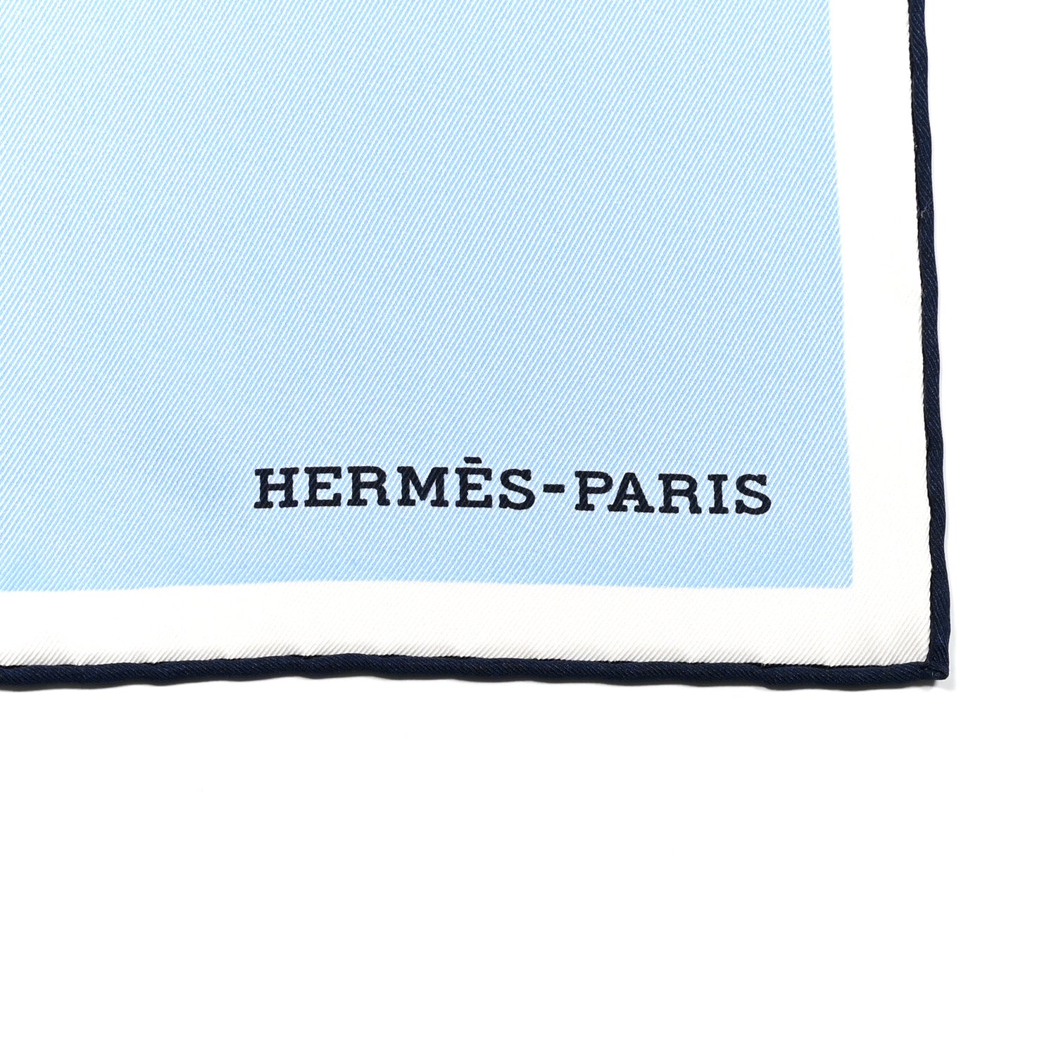 Hermes Silk Vintage Demi Scarf 70 Marine Bleu Ciel 2 of 5