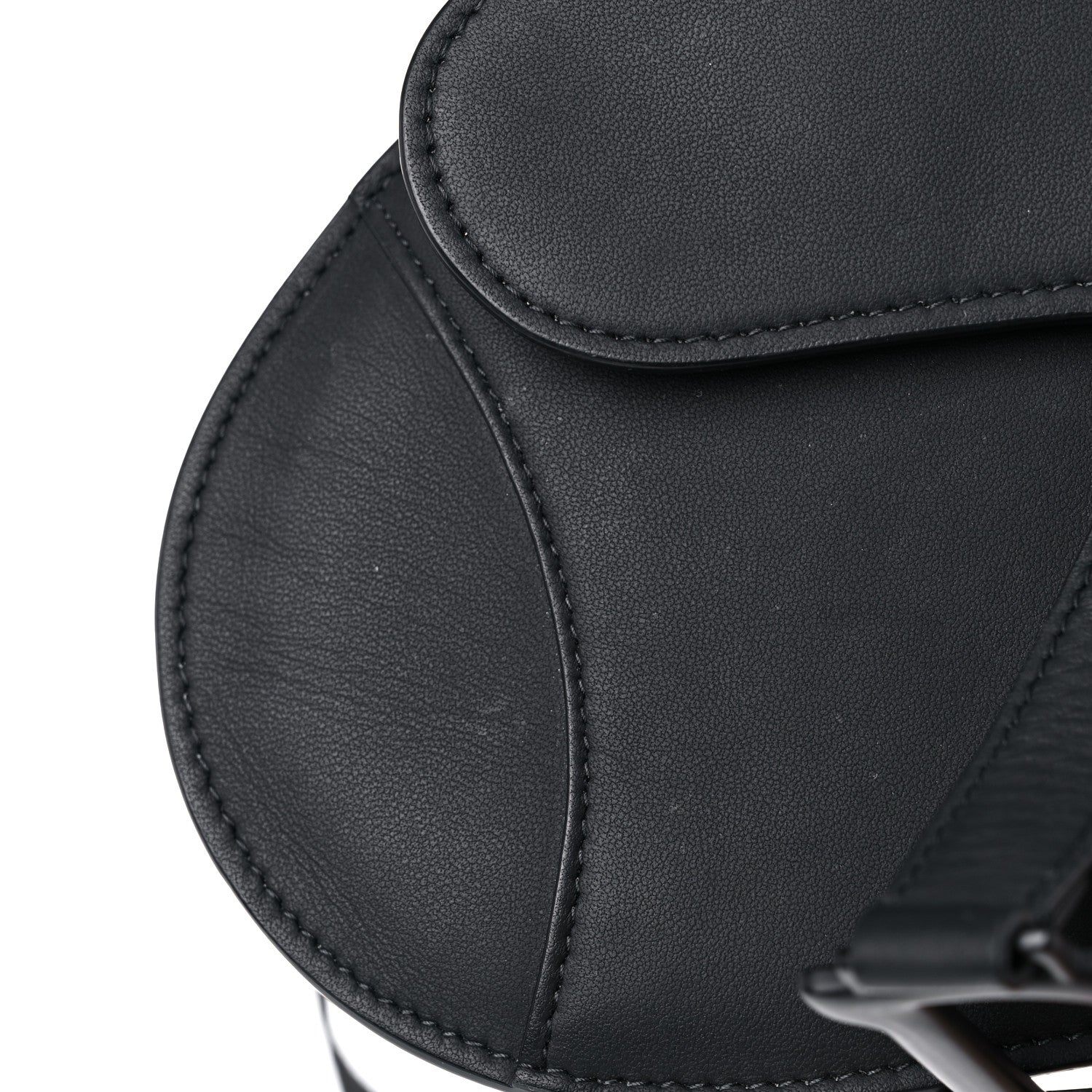 Christian Dior Ultra Matte Calfskin Saddle Belt Bag Black 11 of 12