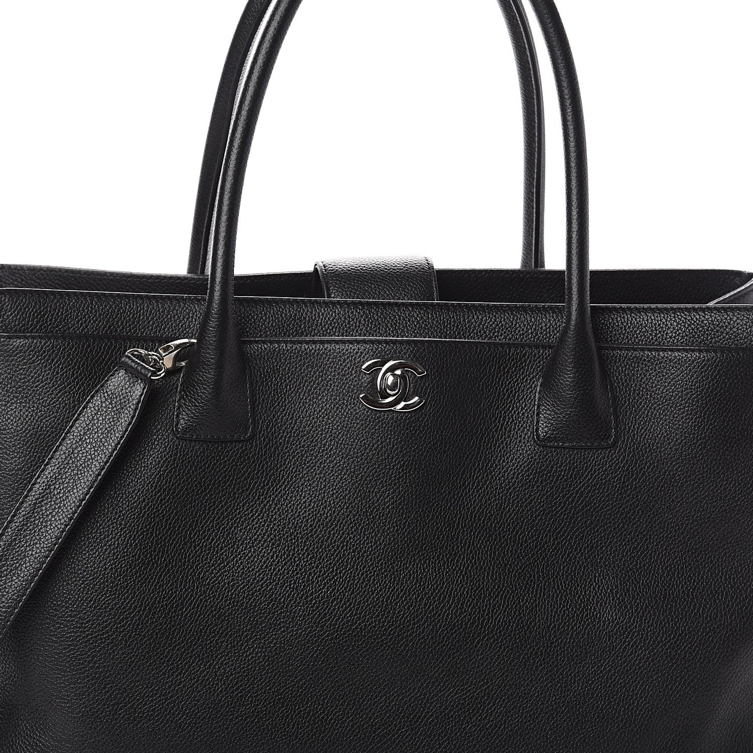 Chanel Calfskin Cerf Executive Shopper Tote Black 6 of 8