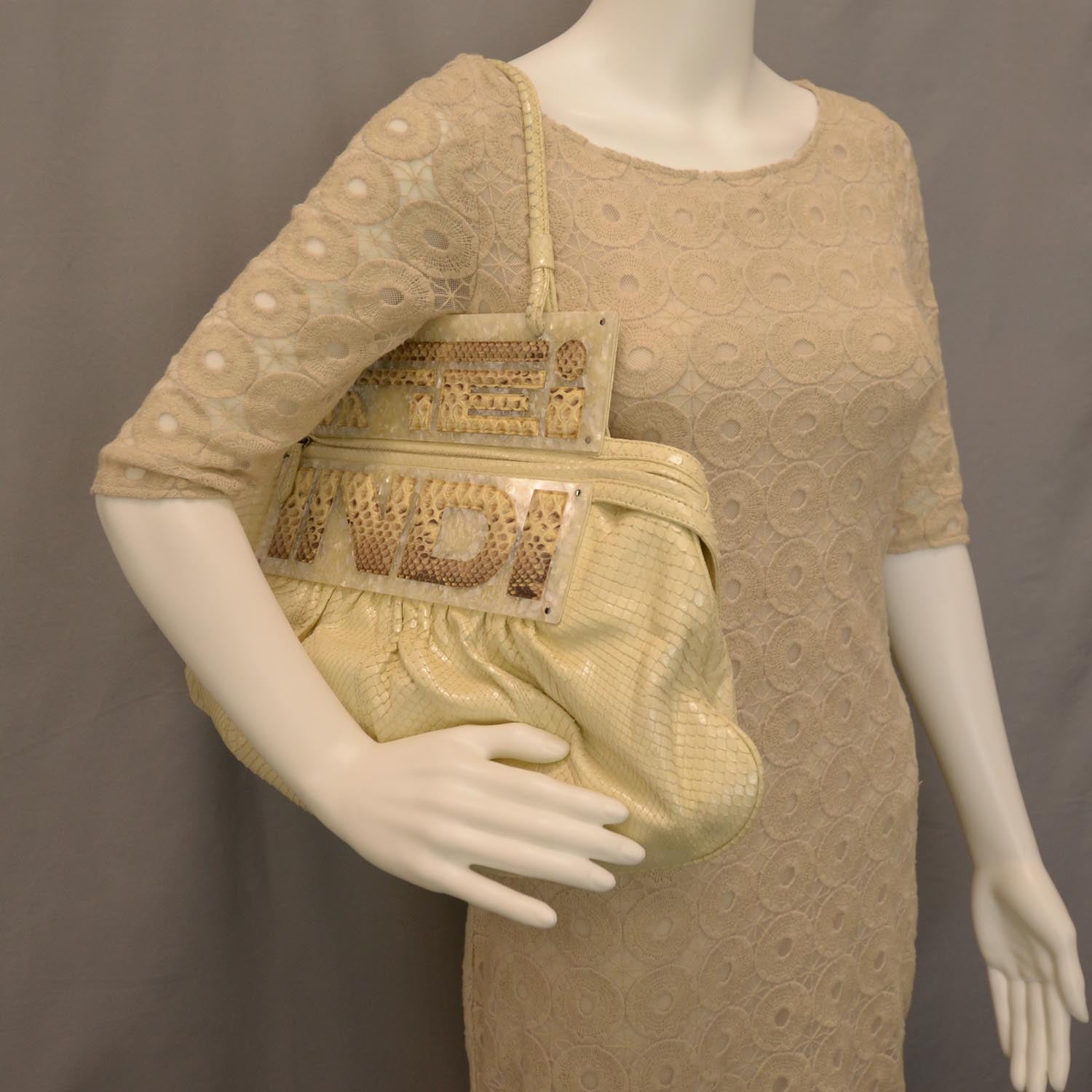 Fendi Python To You Convertible Clutch 2 of 7