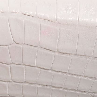 Nancy Gonzalez Glossy Crocodile Gotham Clutch White 9 of 9