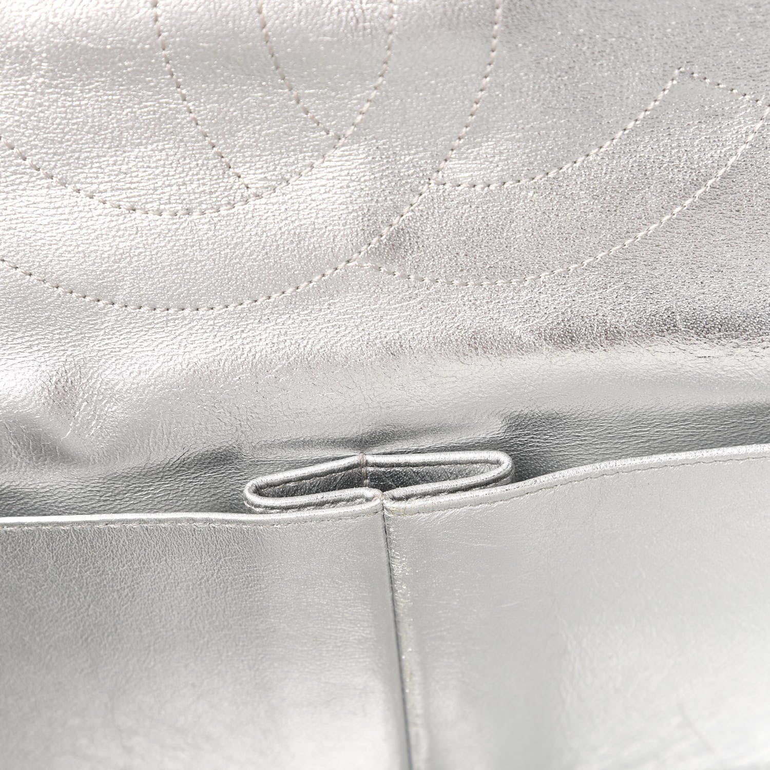 Chanel Metallic Lambskin Quilted 2.55 Reissue 227 Flap Silver 6 of 11