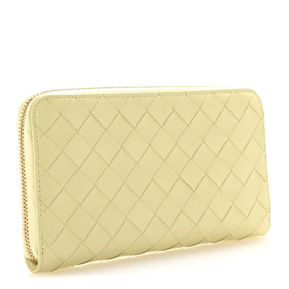 Bottega Veneta Nappa Intrecciato Zip Around Wallet Ice Cream 3 of 7