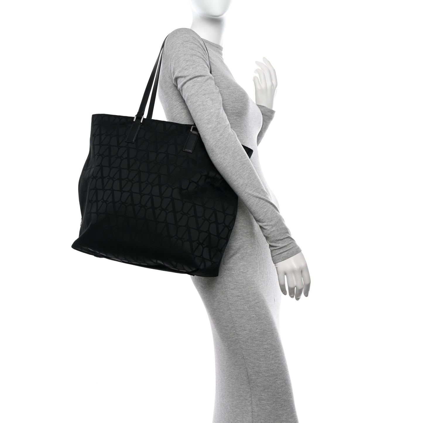 Nylon Iconographe Shopping Tote Black