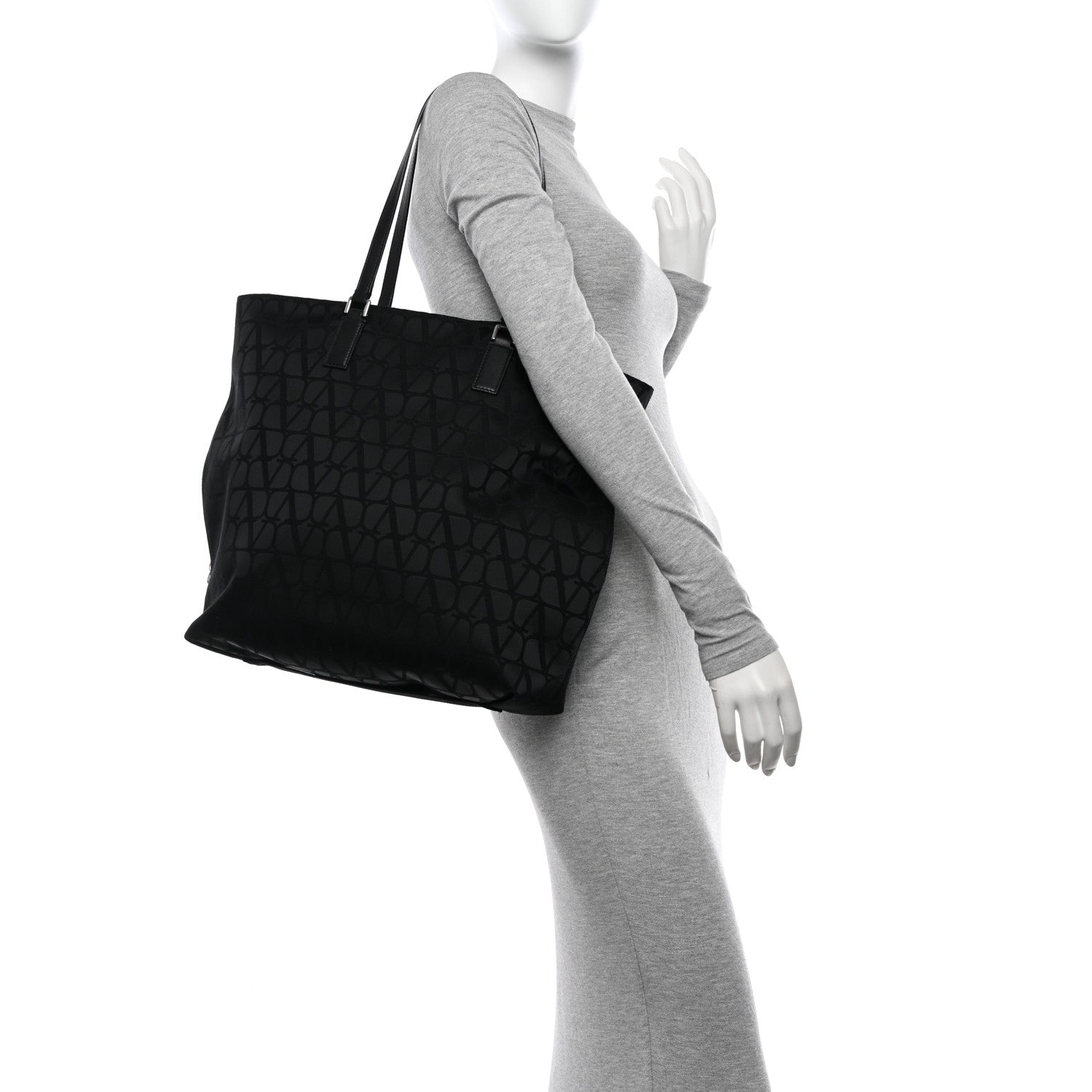 Valentino Garavani Nylon Iconographe Shopping Tote Black 2 of 11